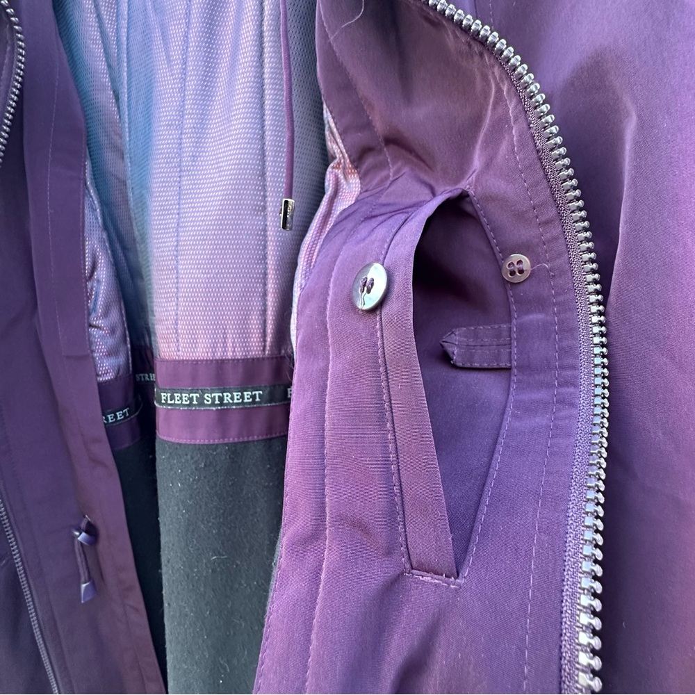 Fleet Street Trench Coat Full Length Maxi Outerwear Detach Liner Cape Hood 10 - Picture 14 of 17
